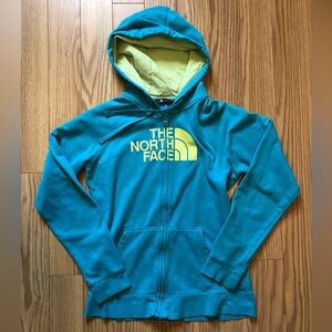 The North Face Teal and Yellow Women's Hoodie